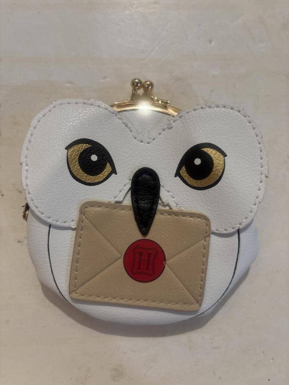 Harry Potter White Owl Coin Purse Wallet with Envelope Design nwot